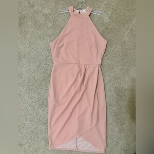 Elegant Pink Sleeveless Dress
